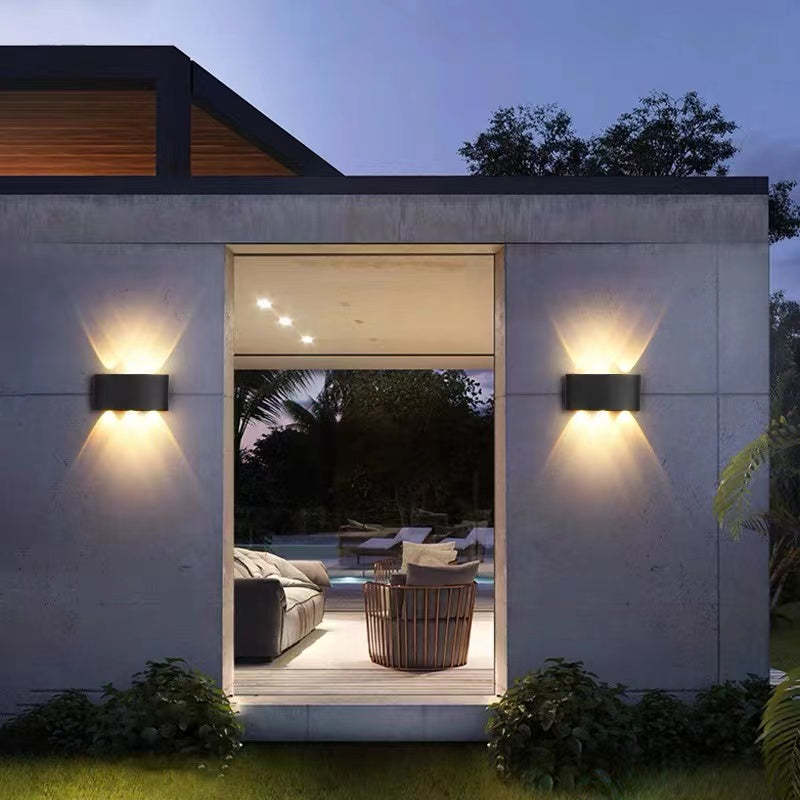 Korinex Applique Murale Rectangulaire Moderne Noir/Blanc. Corridor-Luire