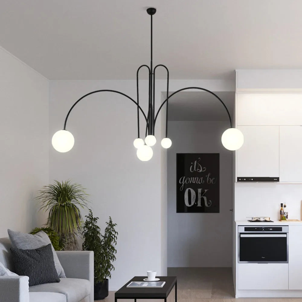 Arvyn Pendant Light Double Layer Glass Bubble - Sereilux