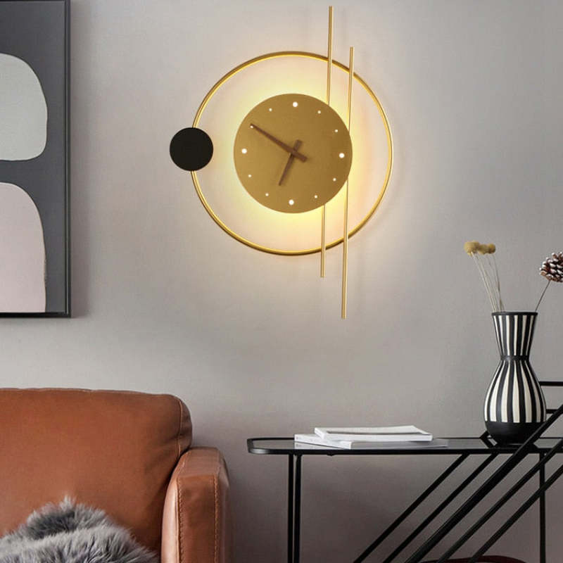 Rorin Applique Murale Led Moderne. Chambre. Noire/Or-Luire