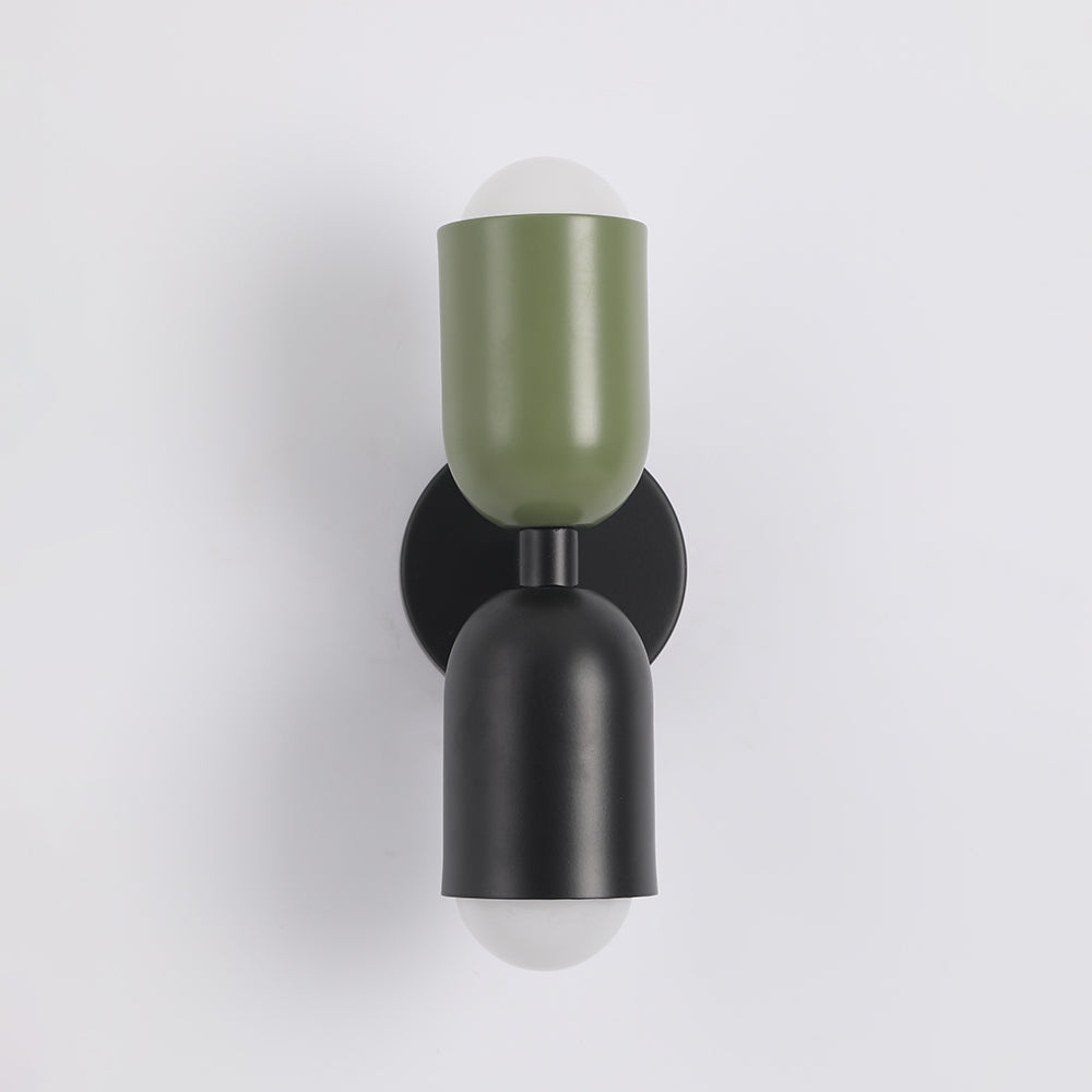 Zareno Applique Murale Cylindre Scandinave Métal Coloré Salon-Luire