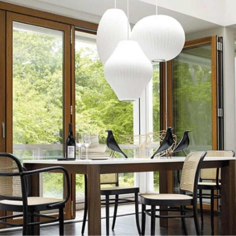 Eronar Suspension Vintage. Métal/Tissu. Blanc. Bar-Luire