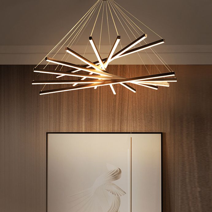 Solurex Luminaires Suspensions Linéaire Simple LED Moderne Métal Ferreux Salon-Luire