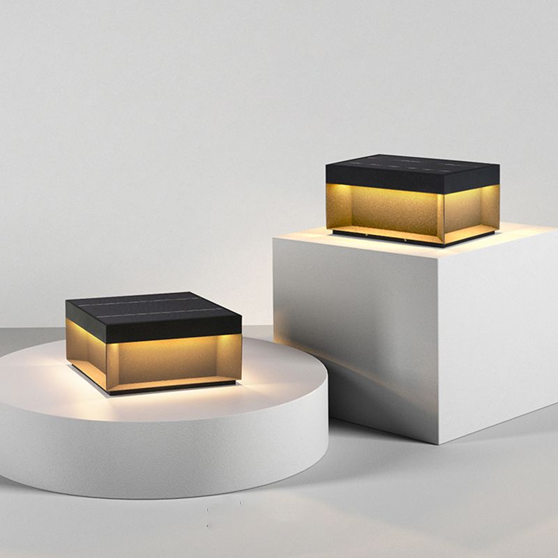 Lenovae Post Lamps Outdoor Modern Square Solar - Sereilux