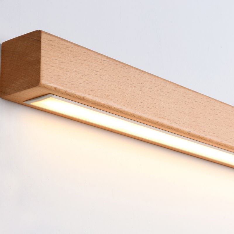Vominex Applique Murale Miroir Linéaire Minimaliste Bois Salon-Luire