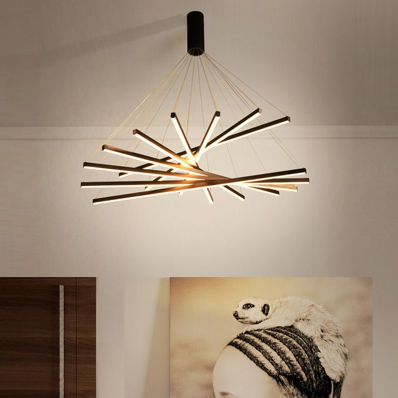 Solurex Luminaires Suspensions Linéaire Simple LED Moderne Métal Ferreux Salon-Luire