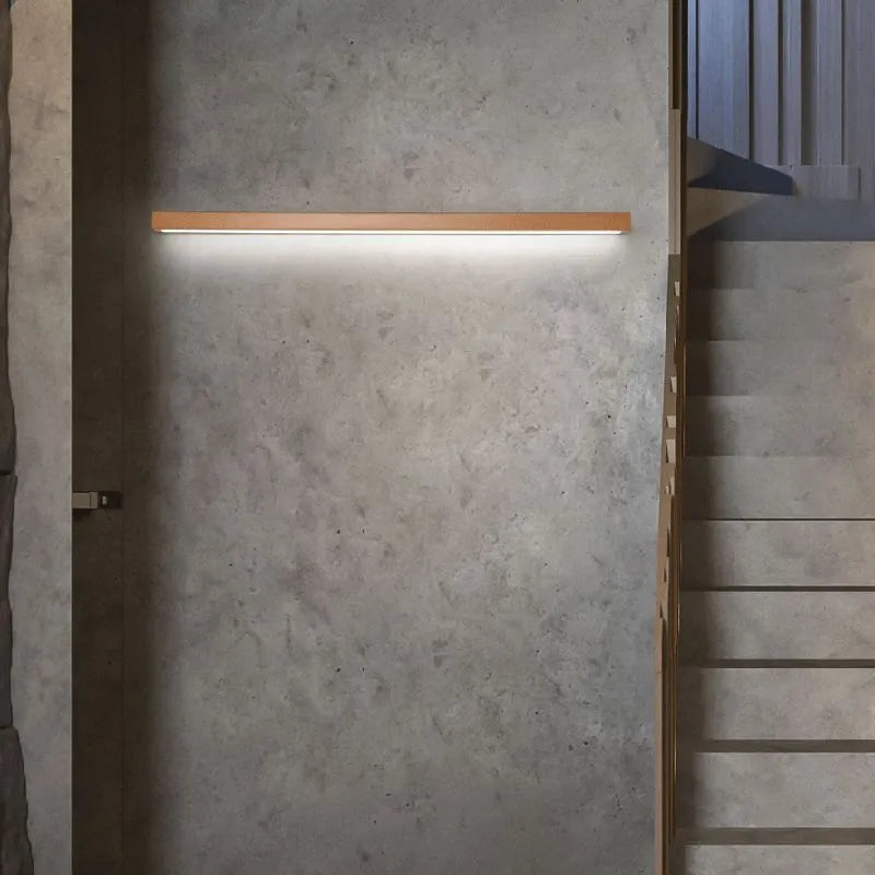 Varelin Wall Lamp Linear Mirror Wooden Front Vanity - Sereilux