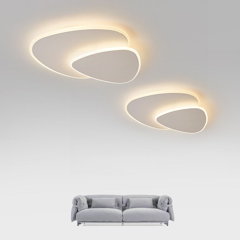 Seronix Plafonnier Triangle Moderne Blanc Salon-Luire