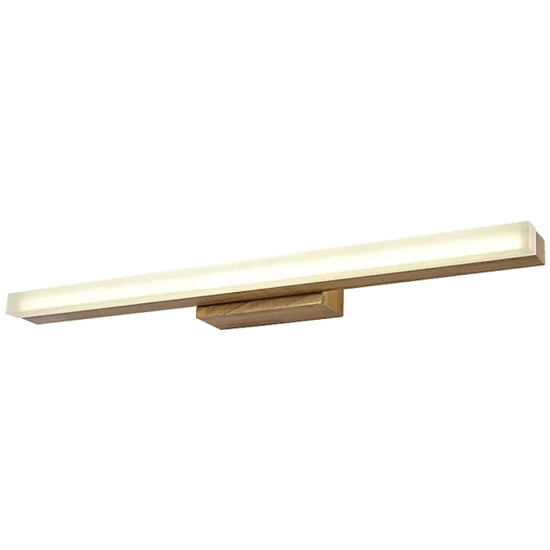 Kevenel Applique Murale Miroir Linéaire Minimaliste. Bois. Noyer. Salon-Luire