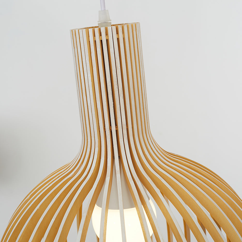 Arix Suspension Design en Bois Sculpté Naturel Salle à Manger-Luire