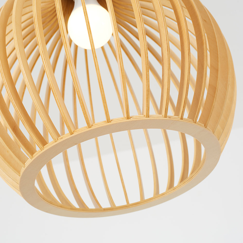Arix Suspension Design en Bois Sculpté Naturel Salle à Manger-Luire