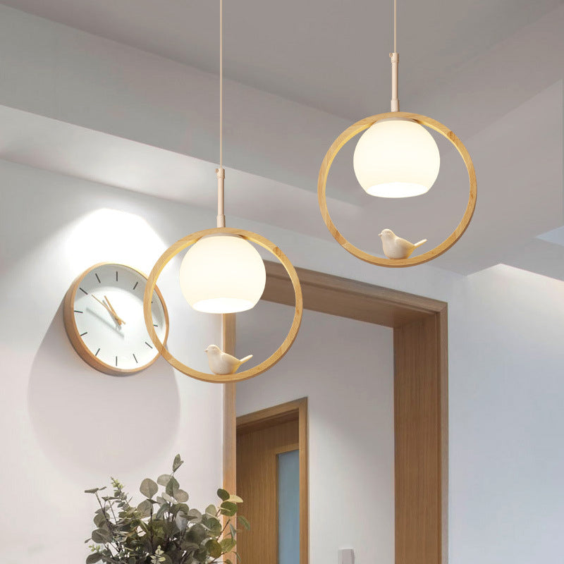 Nerinor Suspension Rond Nordique. Bois/Métal. Bois. Chambre-Luire