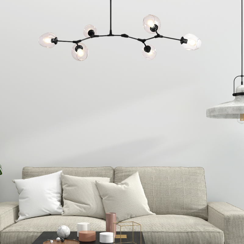 Zerin Nordic Modern Glass Pendant Light Clear Bubble - Sereilux