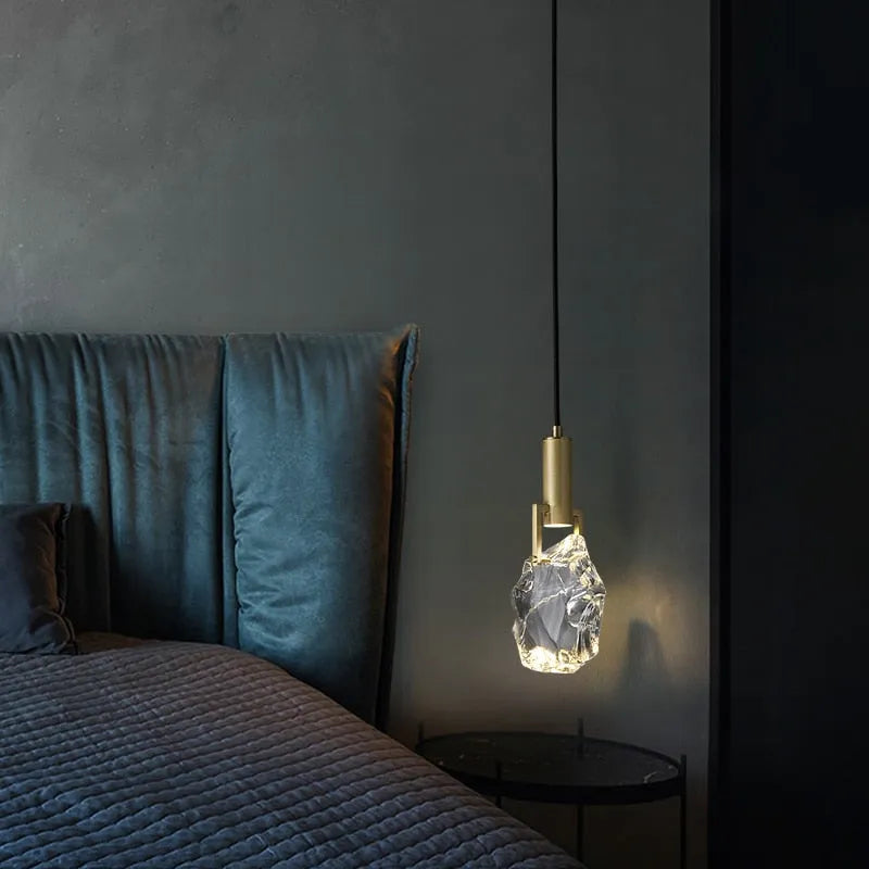Elquin Pendant Light Crystal Cylindrical Shape - Sereilux