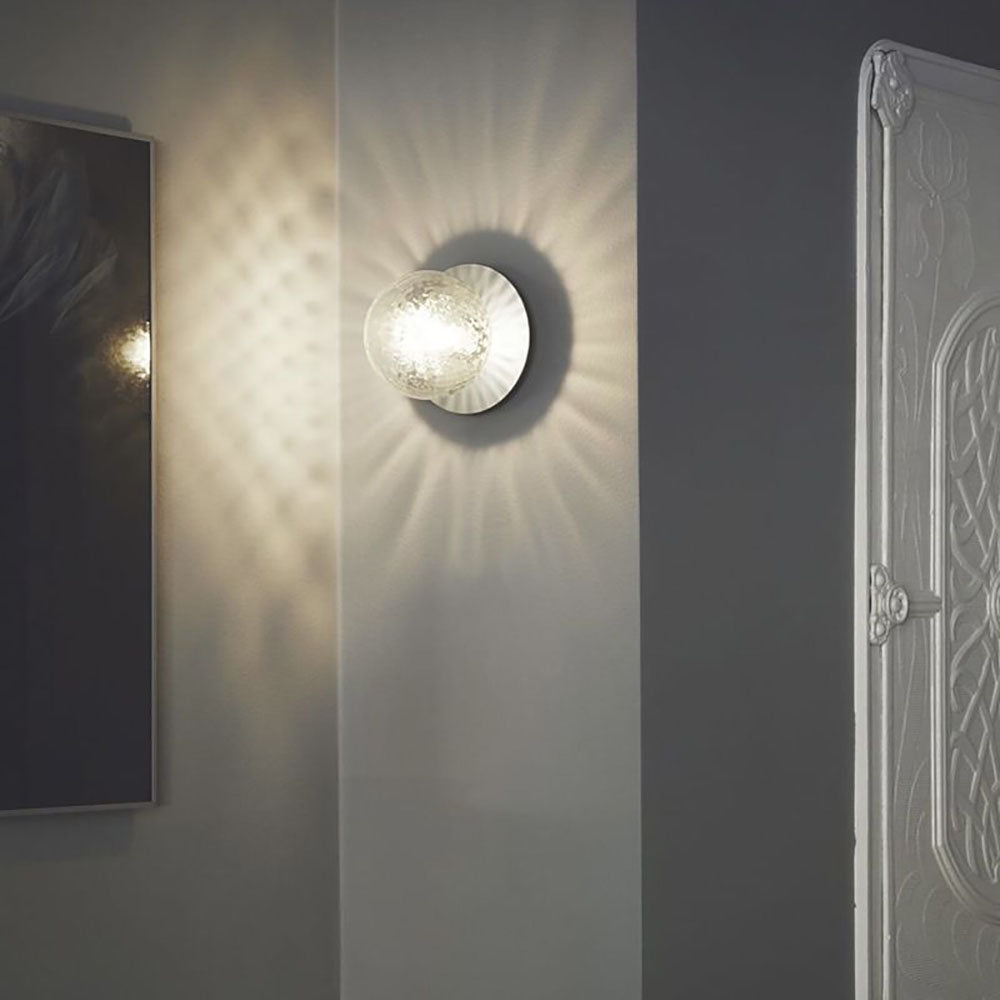 Tavonor Applique Murale Globe Moderne Design LED Métal Verre Noir/Or Salle de Bain-Luire