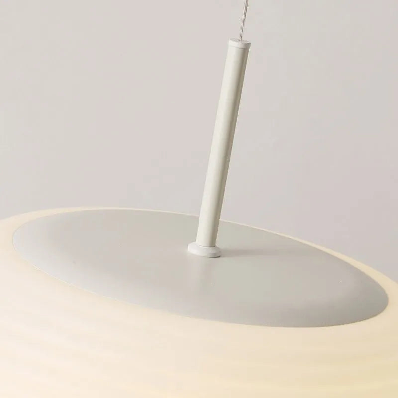 Zoriel Pendant Light White Glass Drum Shape - Sereilux