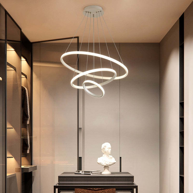 Tavonex Modern Ring Pendant Light, 2/3/4 Rings - Sereilux