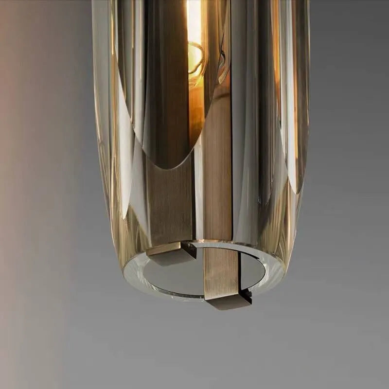 Orinex Messing Designer Glas Pendelleuchte Smoky - Sereilux