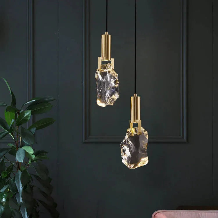 Elquin Pendant Light Crystal Cylindrical Shape - Sereilux