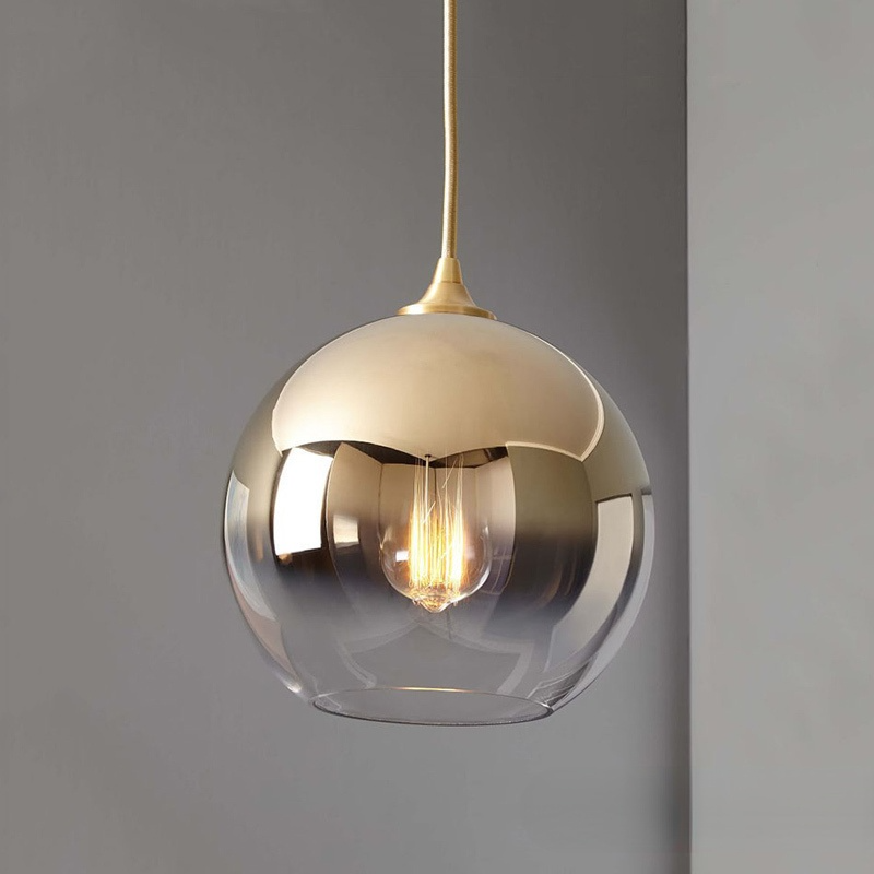 Liroven Lampe Suspendue à Boule de Verre Chambre à Coucher/Salle à Manger-Luire
