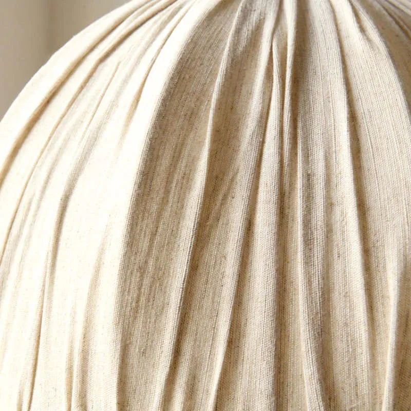 Teo Vintage Pendant Light Beige, Fabric - Sereilux