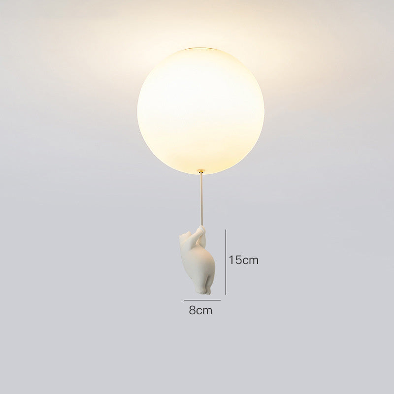 Novenel Bear Balloon Suspension/ Plafonnier Ballon Moderne Résine Chambre-Luire
