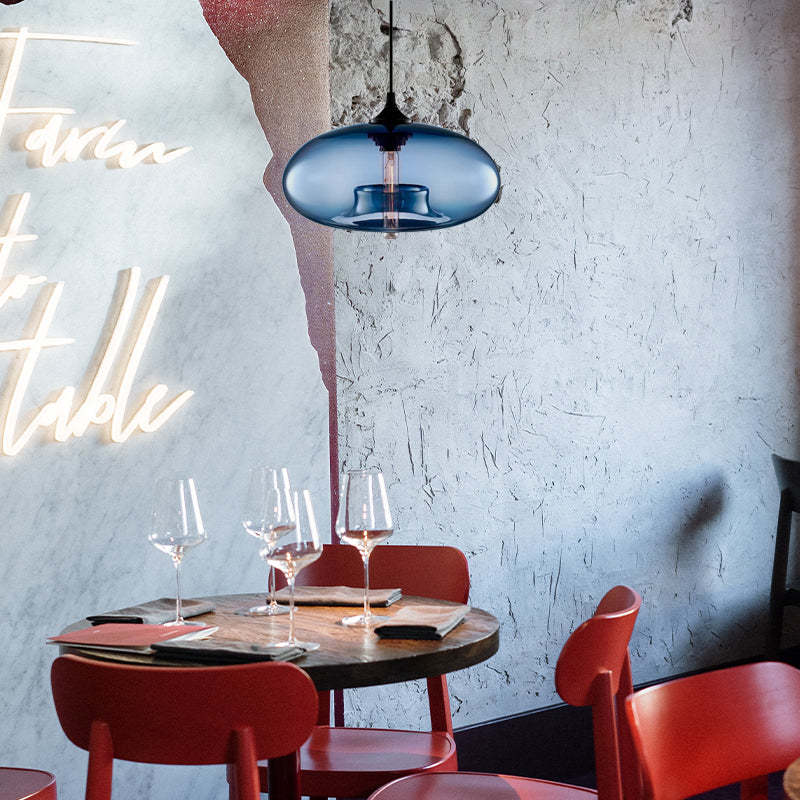 Nostel Lampes Suspendues en Verre Modernes Nordiques Chambre à Coucher-Luire