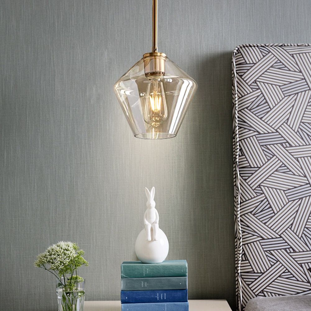 Virelo Pendant Light Glass Clear/Amber Diamond - Sereilux