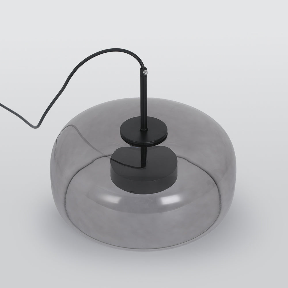 Davelix Suspension Cylindre Moderne Verre. Claire/Grise Fumée/Ambre-Luire