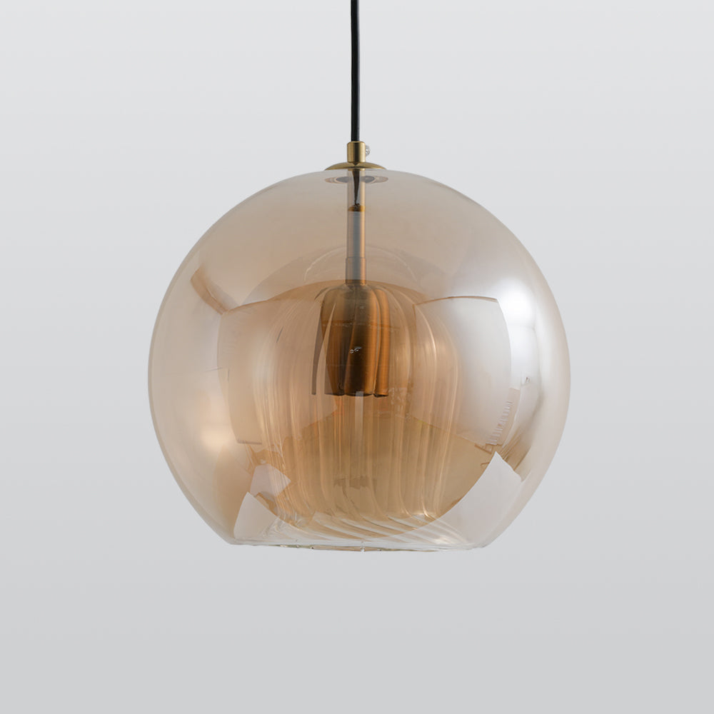 Eronix Suspension Bulle Nordique Verre Transparent/Doré Salon/Chambre-Luire