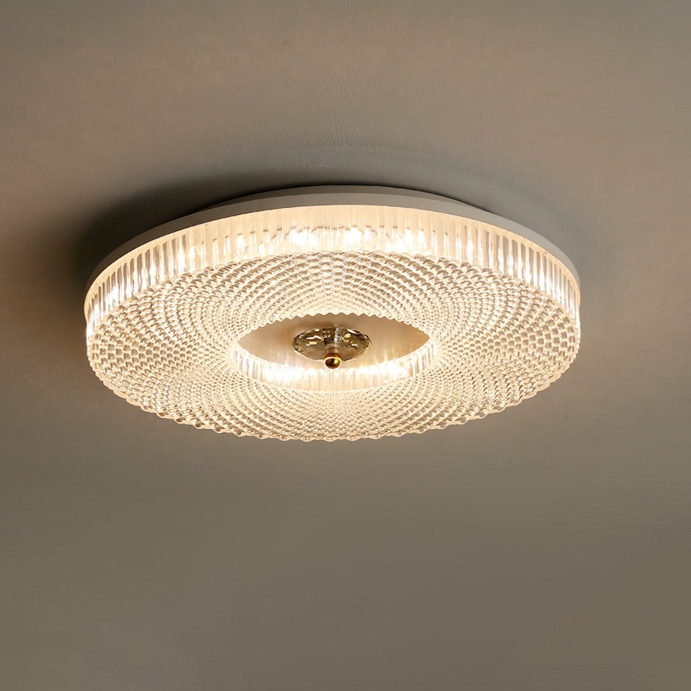Kivin Plafonnier Moderne Rond LED Blanc/Doré/Noir Chambre à Coucher-Luire