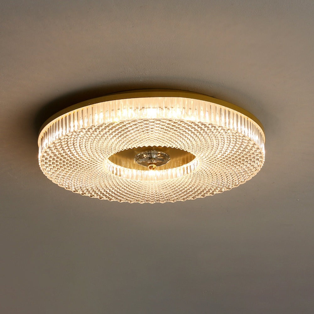 Kivin Plafonnier Moderne Rond LED Blanc/Doré/Noir Chambre à Coucher-Luire