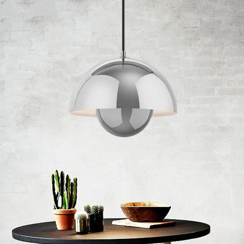 Tareno Suspension Ronde Moderne. Métal. Noir/Blanc/Rouge/Jaune-Luire