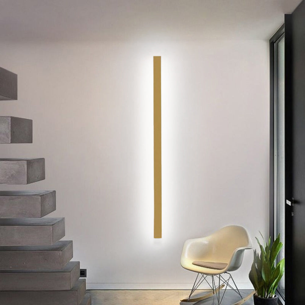 Lampada da parete Arveno minimalista lineare oro/nero/bianco - Sereilux
