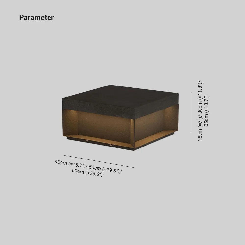 Lenovae Post Lamps Outdoor Modern Square Solar - Sereilux