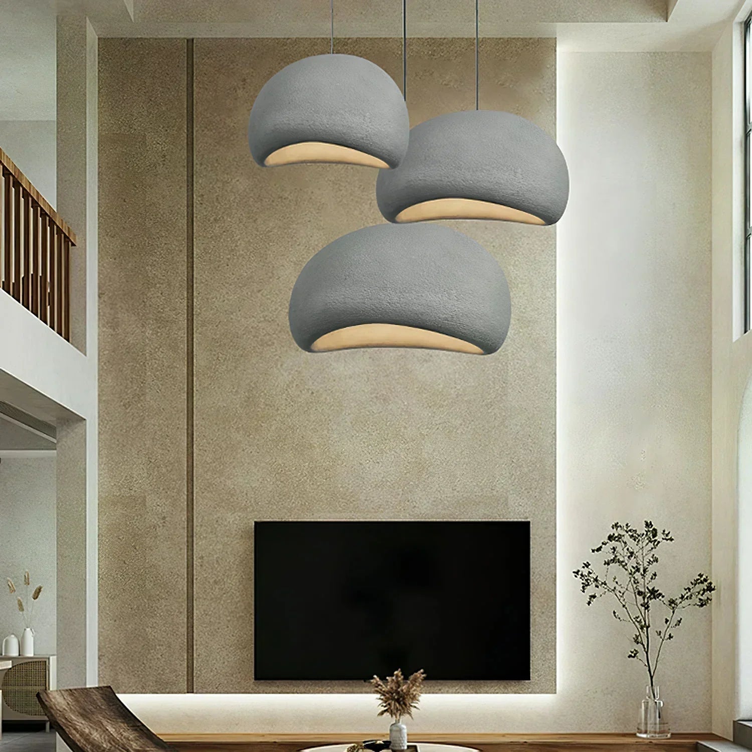 Derox Suspension Nuage Nordique Gris/Blanc/Bleu Salon-Luire