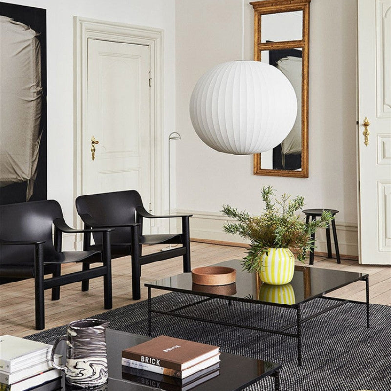 Eronar Suspension Vintage. Métal/Tissu. Blanc. Bar-Luire