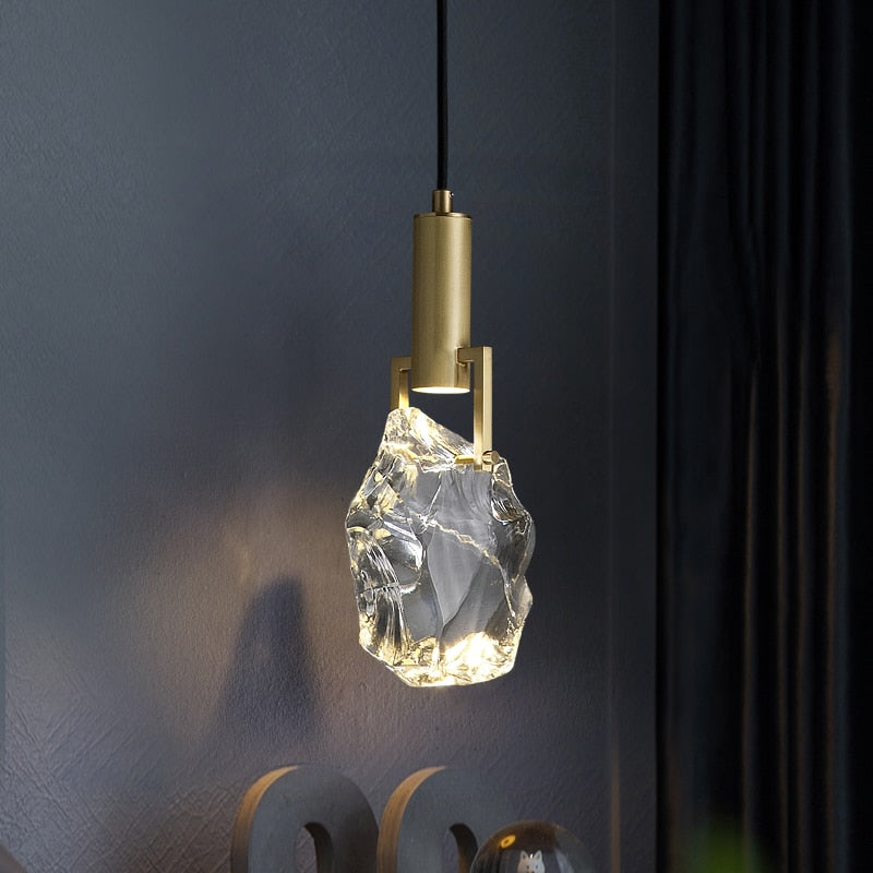 Elquin Pendant Light Crystal Cylindrical Shape - Sereilux