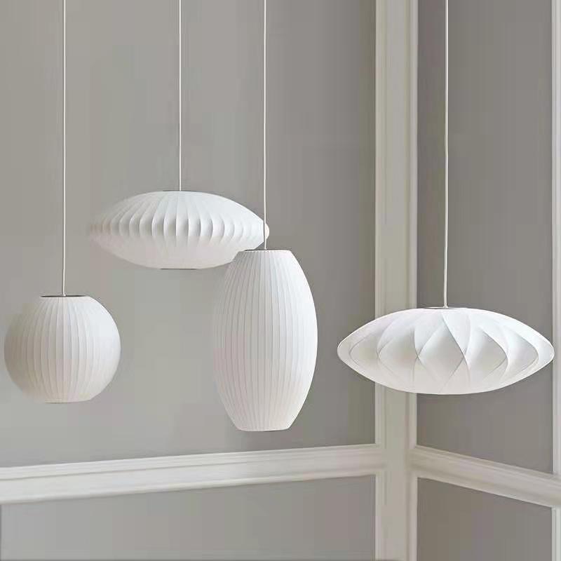 Eronar Suspension Vintage. Métal/Tissu. Blanc. Bar-Luire