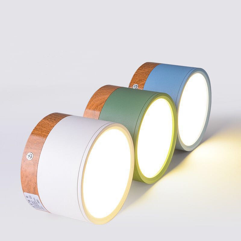 Lumex Petit Plafonnier Led Multicolor Bois Nordique. Couloir-Luire