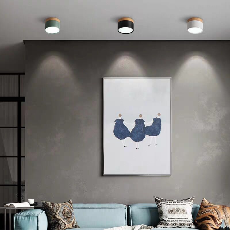 Lumex Petit Plafonnier Led Multicolor Bois Nordique. Couloir-Luire