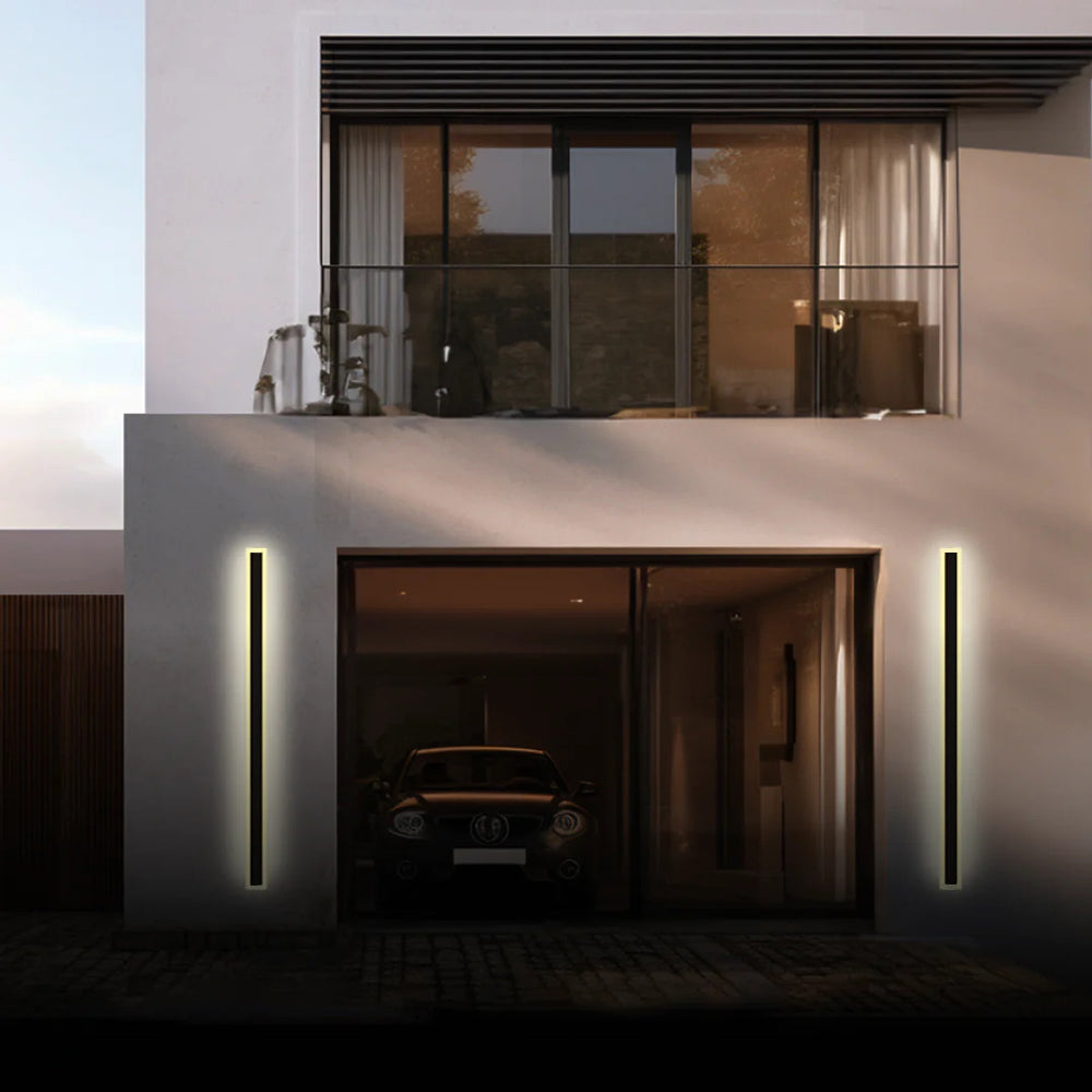 Rivin Moderne LED Applique Murale Extérieure Noir-Luire