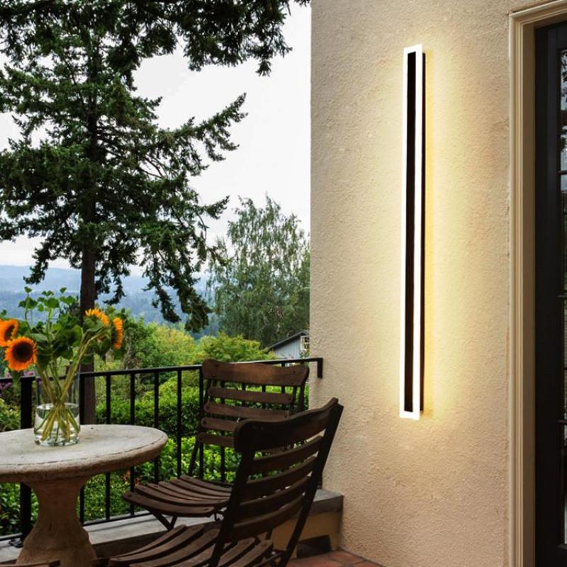 Rivin Moderne LED Applique Murale Extérieure Noir-Luire