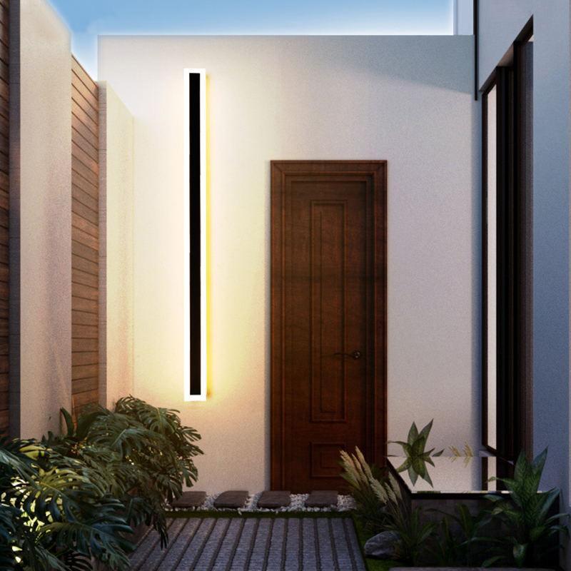 Rivin Moderne LED Applique Murale Extérieure Noir-Luire