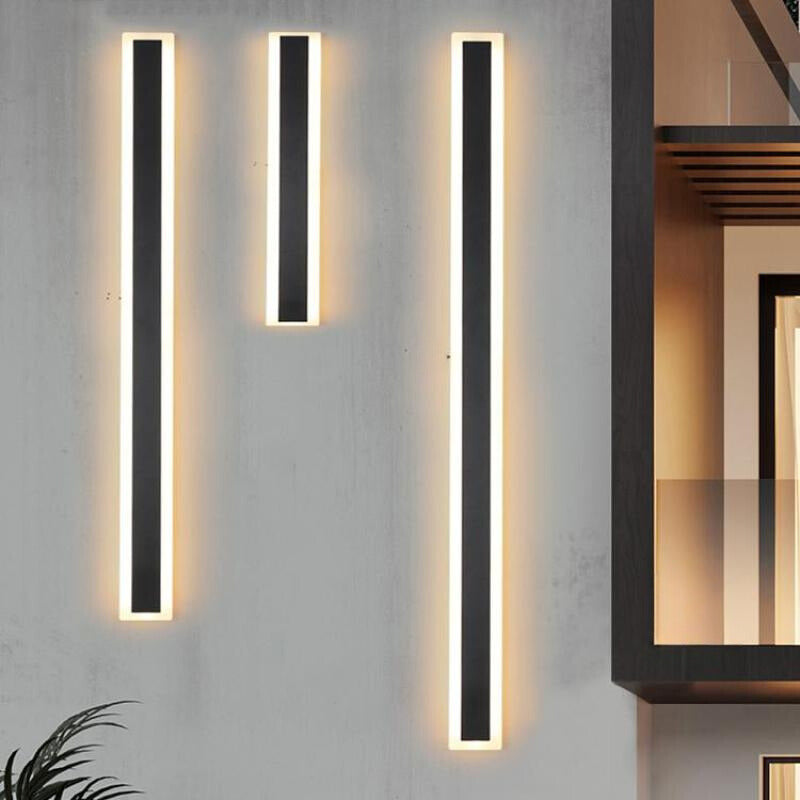 Rivin Moderne LED Applique Murale Extérieure Noir-Luire