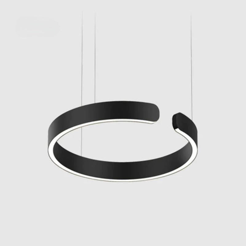 Ravelin Suspension Cercle Noir/Or Rose Salon/Chambre à Coucher-Luire