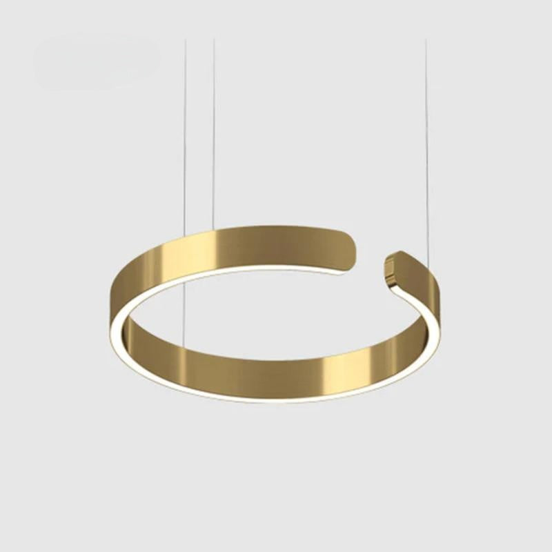 Ravelin Suspension Cercle Noir/Or Rose Salon/Chambre à Coucher-Luire