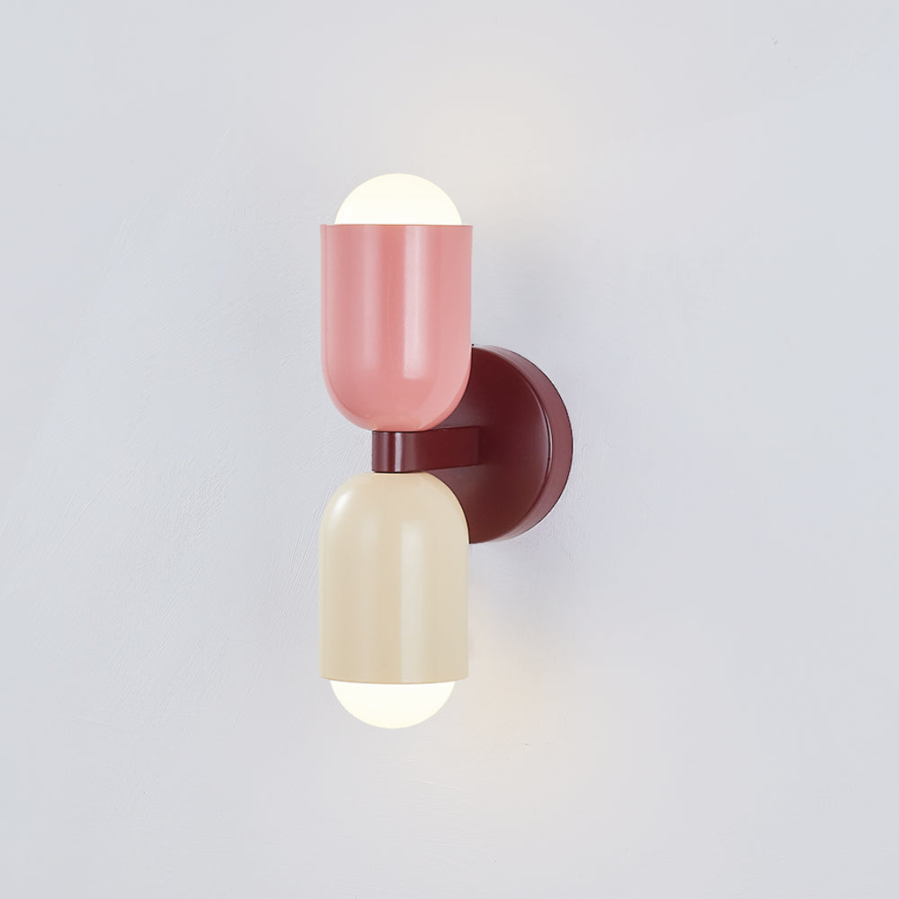 Zareno Applique Murale Cylindre Scandinave Métal Coloré Salon-Luire