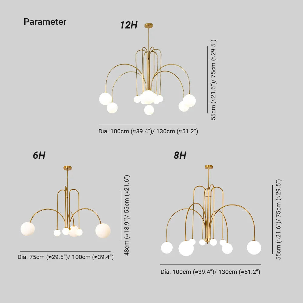 Arvyn Pendant Light Double Layer Glass Bubble - Sereilux