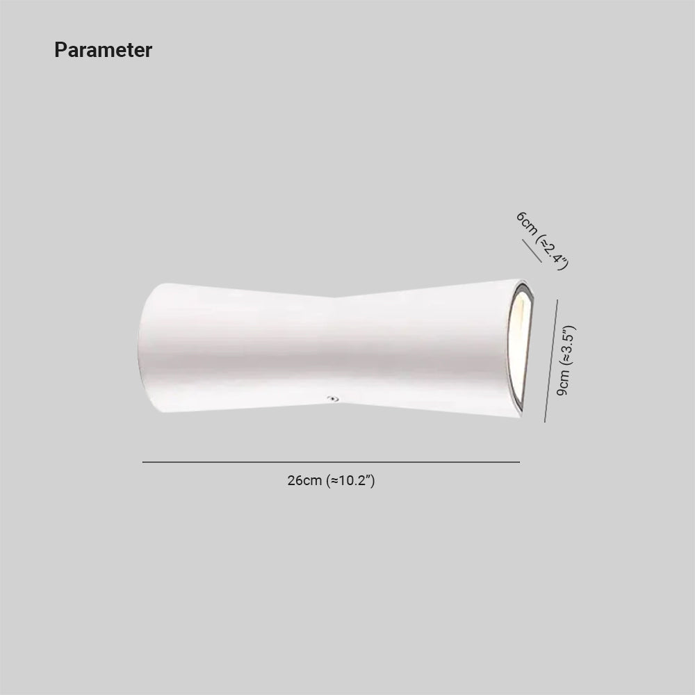 Merin Applique Murale Torche Moderne Noir/Blanc. Balcon-Luire