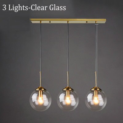 Mavar Luminaires Suspension Verre Transparent Ambre-Luire